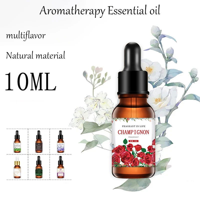 10ML Pure Plant Aromatherapy Massage Oil Bedroom Long-lasting Incense Humidifier Diffuser Candle Make Air Freshener DIY Perfume - WAYLO-BARGAINS