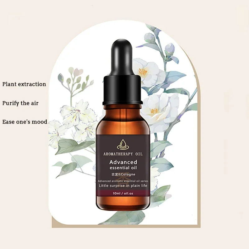 10ML Pure Plant Aromatherapy Massage Oil Bedroom Long-lasting Incense Humidifier Diffuser Candle Make Air Freshener DIY Perfume - WAYLO-BARGAINS