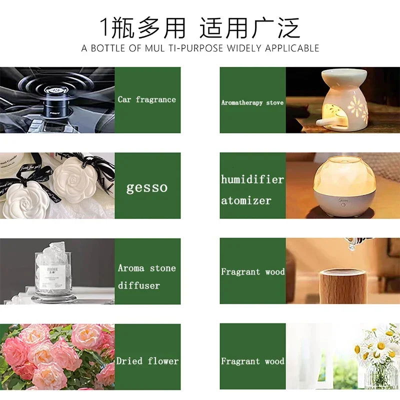 10ML Pure Plant Aromatherapy Massage Oil Bedroom Long-lasting Incense Humidifier Diffuser Candle Make Air Freshener DIY Perfume - WAYLO-BARGAINS