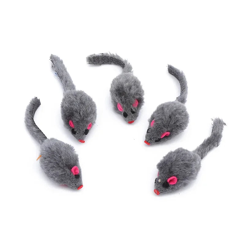 10Pcs Plush Simulation Mouse Interactive Cat Pet Catnip Teasing Interactive Toy Supplies False Mouse Kitten Playing Toys - WAYLO-BARGAINS