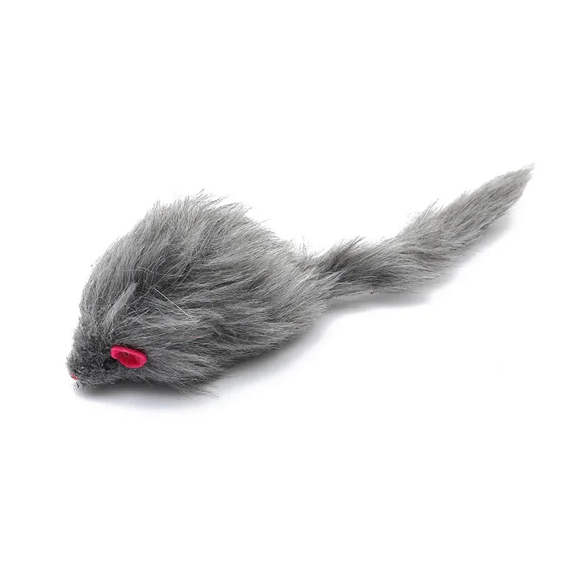 10Pcs Plush Simulation Mouse Interactive Cat Pet Catnip Teasing Interactive Toy Supplies False Mouse Kitten Playing Toys - WAYLO-BARGAINS