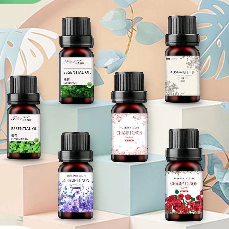 19 Flavors Essential Oils for Aroma Diffuser Air Humidifier Home Water-soluble 10ml Air Freshener Scents Fragrance Oil Perfume - WAYLO-BARGAINS