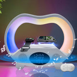 2024 New 6 In 1 Smart Remote Control Bluetooth Ambience Intelligent LED Table Lamp Multi-Function Wireless Charger Night Light Bluetooth Speaker - WAYLO-BARGAINS