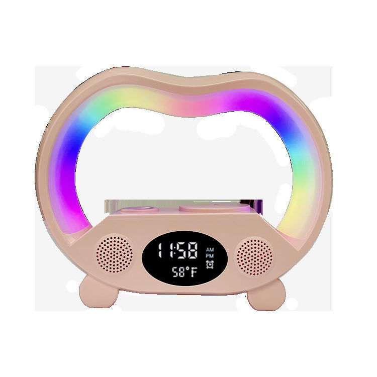 2024 New 6 In 1 Smart Remote Control Bluetooth Ambience Intelligent LED Table Lamp Multi-Function Wireless Charger Night Light Bluetooth Speaker - WAYLO-BARGAINS