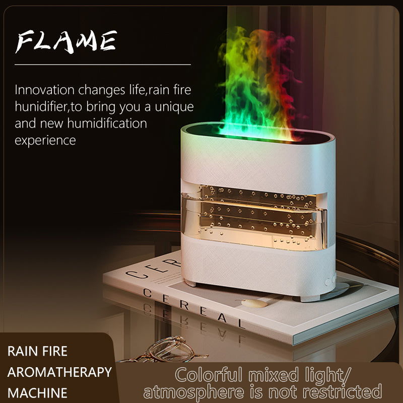 2024 New Products Rain Cloud Fire Humidifier Water Drip Novedades 2024 Rain Water Diffuser Fire Flame Humidifier Aroma Diffuser - WAYLO-BARGAINS