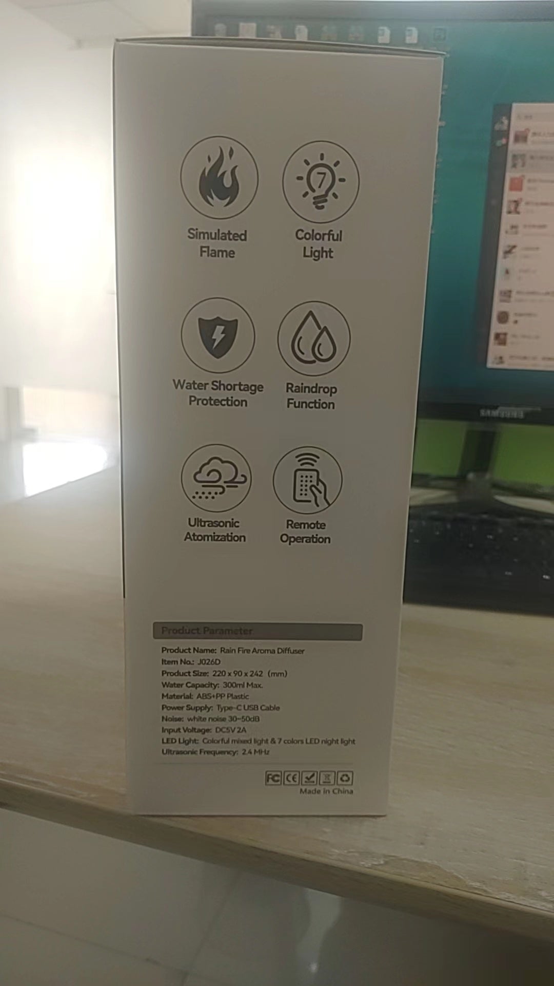 2024 New Products Rain Cloud Fire Humidifier Water Drip Novedades 2024 Rain Water Diffuser Fire Flame Humidifier Aroma Diffuser - WAYLO-BARGAINS