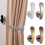 2PCS Wall Mounted Metal Curtain Hooks Window Curtain Holdback Hanging Tie Back Decorative Curtains Accessories - WAYLO-BARGAINS