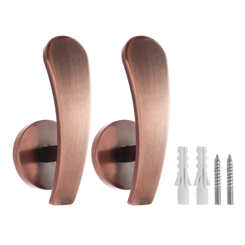 2PCS Wall Mounted Metal Curtain Hooks Window Curtain Holdback Hanging Tie Back Decorative Curtains Accessories - WAYLO-BARGAINS