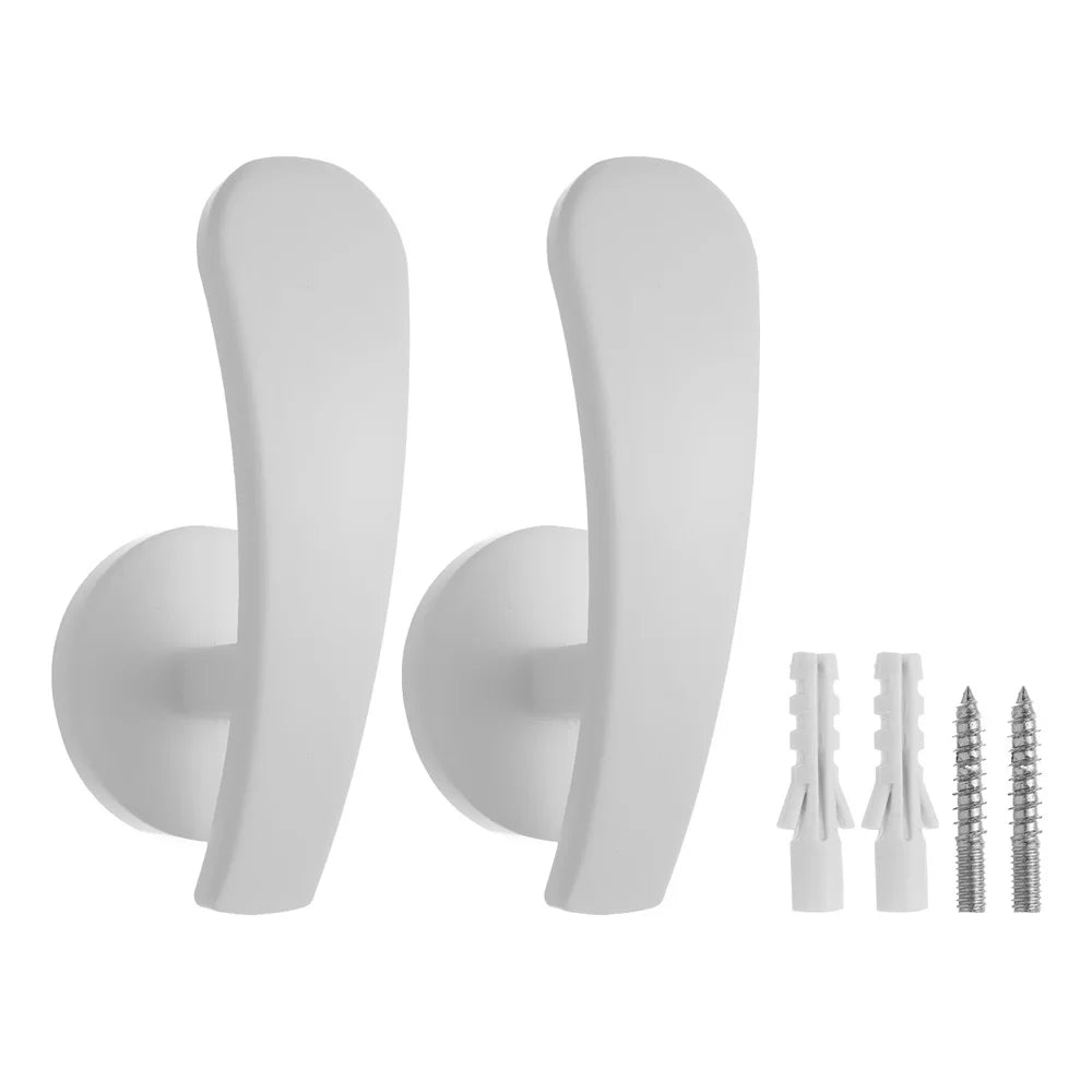2PCS Wall Mounted Metal Curtain Hooks Window Curtain Holdback Hanging Tie Back Decorative Curtains Accessories - WAYLO-BARGAINS
