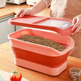13/33LB Cat Dog Food Storage Container Collapsible Dry Cat Food Box With Lids Airtight Sealing Kitchen Grain Rice Storage Box - WAYLO-BARGAINS