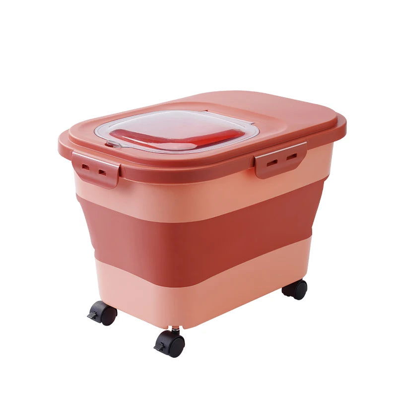 13/33LB Cat Dog Food Storage Container Collapsible Dry Cat Food Box With Lids Airtight Sealing Kitchen Grain Rice Storage Box - WAYLO-BARGAINS