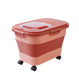 13/33LB Cat Dog Food Storage Container Collapsible Dry Cat Food Box With Lids Airtight Sealing Kitchen Grain Rice Storage Box - WAYLO-BARGAINS