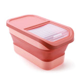 13/33LB Cat Dog Food Storage Container Collapsible Dry Cat Food Box With Lids Airtight Sealing Kitchen Grain Rice Storage Box - WAYLO-BARGAINS