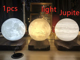 Magnetic Levitation Table Lamp Moon Light 3D Printing Planet Night Light - WAYLO-BARGAINS