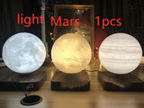 Magnetic Levitation Table Lamp Moon Light 3D Printing Planet Night Light - WAYLO-BARGAINS