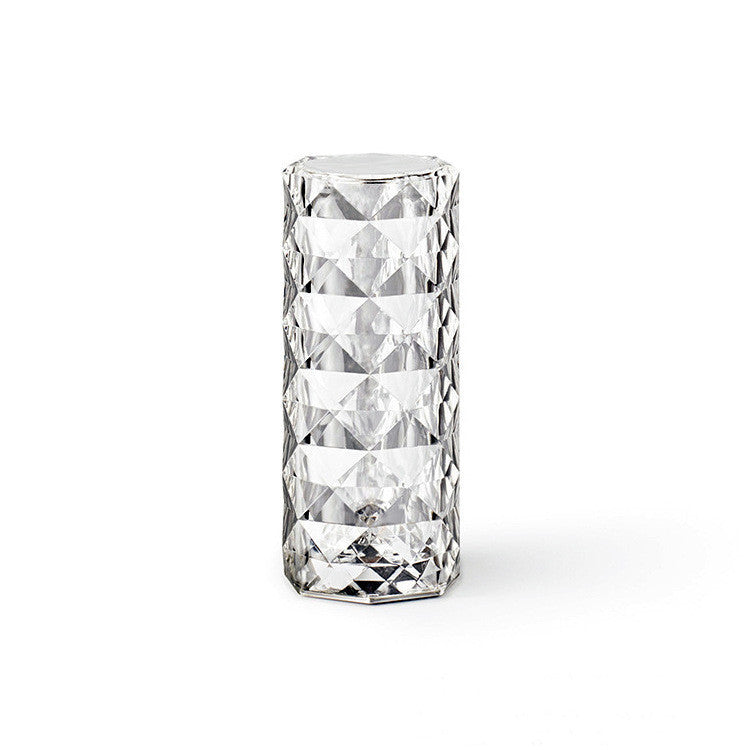 Nordic Crystal Lamp USB Table Lamps Bedroom Touch Dimming Atmosphere Diamond Night Light Rose Projector Lamp Decor - WAYLO-BARGAINS