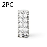 Nordic Crystal Lamp USB Table Lamps Bedroom Touch Dimming Atmosphere Diamond Night Light Rose Projector Lamp Decor - WAYLO-BARGAINS