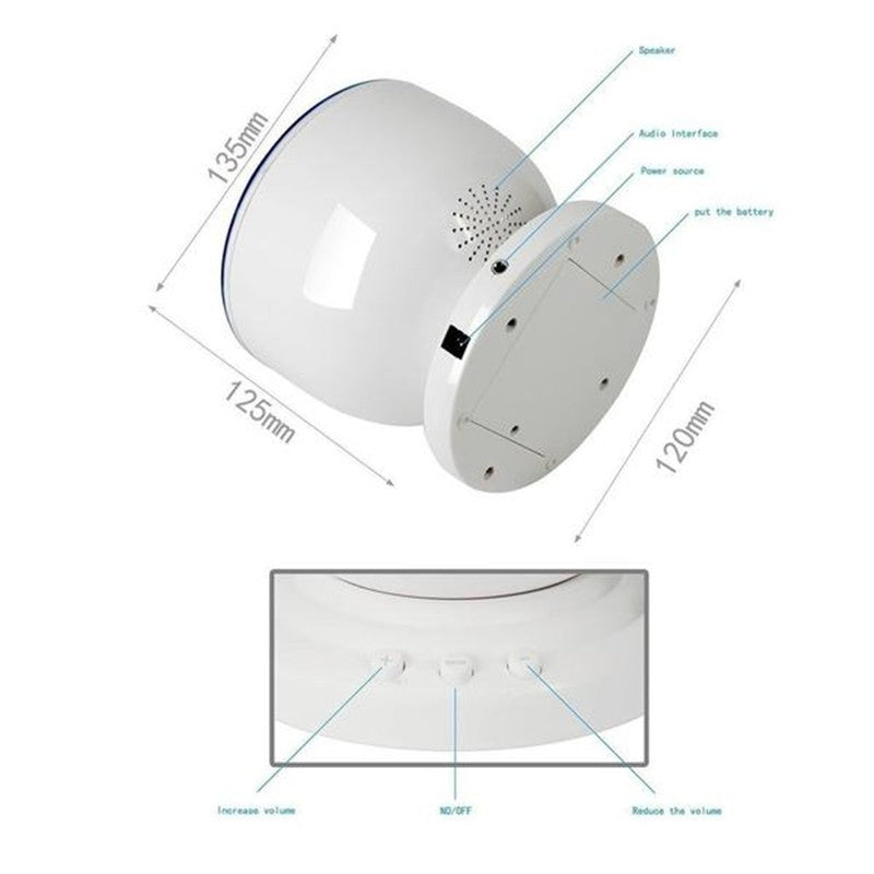 Ocean Wave Projector LED Night Light Remote Control TF Cards Music Player Speaker Aurora Projection - WAYLO-BARGAINS