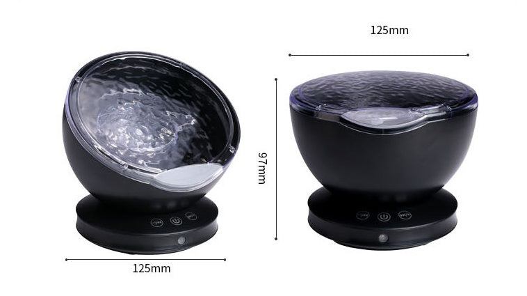 Ocean Wave Projector LED Night Light Remote Control TF Cards Music Player Speaker Aurora Projection - WAYLO-BARGAINS