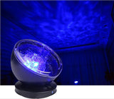 Ocean Wave Projector LED Night Light Remote Control TF Cards Music Player Speaker Aurora Projection - WAYLO-BARGAINS