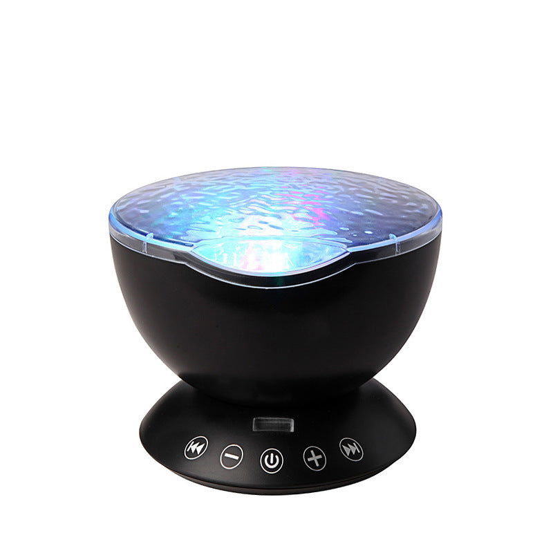Ocean Wave Projector LED Night Light Remote Control TF Cards Music Player Speaker Aurora Projection - WAYLO-BARGAINS